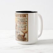 人生の旅 – 鹿のパパから息子 ツートーンマグカップ (正面右)