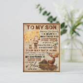 人生の旅 – 鹿のパパから息子 ポストカード (スタンド正面)