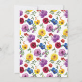 人生の明はっきりしたるいフローラお祝い 招待状 (裏面)