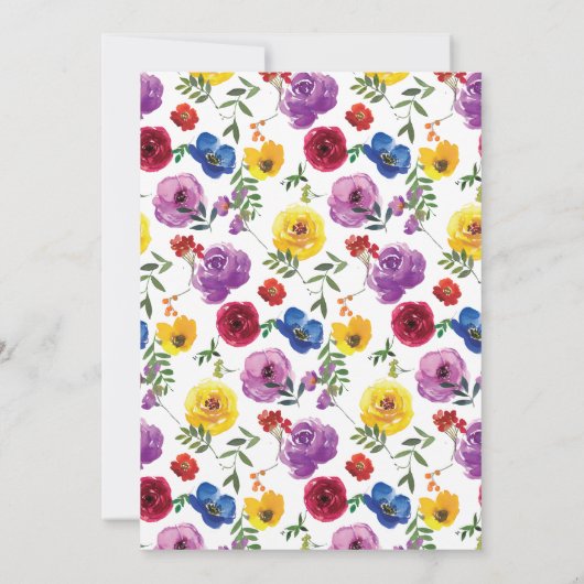 人生の明はっきりしたるいフローラお祝い 招待状 (裏面)