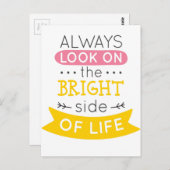 人生の明るい側面を見感動的る ポストカード (正面/裏面)