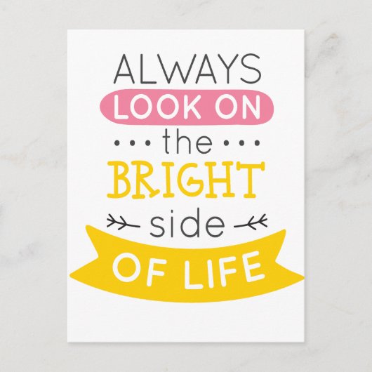 人生の明るい側面を見感動的る ポストカード (正面)