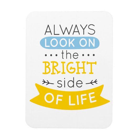 人生の明るい側面を見感動的る マグネット (縦)