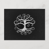 人生の木々白黒 シーズンポストカード (正面)