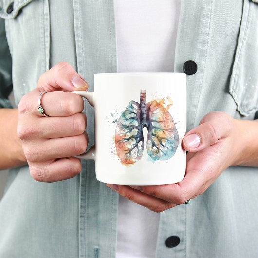 人生の木々、カラフル水色TCM コーヒーマグカップ