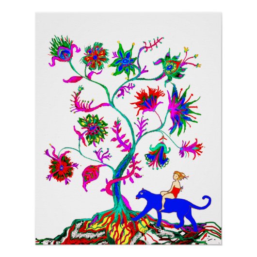 人生の木と女の子 ポスター (正面)