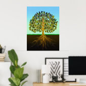 人生の木シンプルの楽しみ ポスター (ホームオフィス)