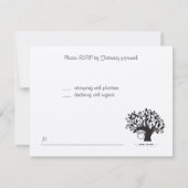 人生の木 世代 バー ミッツヴァー 結婚式 RSVP (裏面)