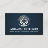 人生の木 – 思いやりの心 – ハート中心のサポート 名刺 (正面)