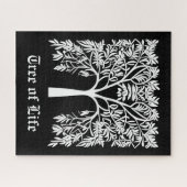 人生の木#1黒の上に白 ジグソーパズル (横)
