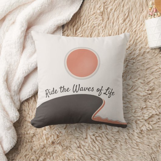 人生の波に乗る | Serene Wave Boho海 クッション (ブランケット)