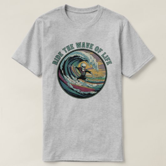 人生の波に乗る Tシャツ (デザイン正面)