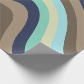 人生の波のミッドセンチュリーの滑らモダンかなパステルabs ラッピングペーパー (角)