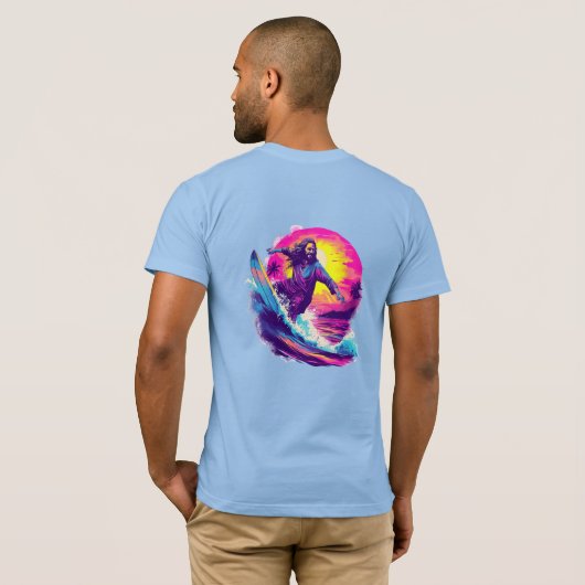 人生の波を通してイエスと共に Tシャツ (裏面フル)