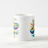 人生の波マグカップ コーヒーマグカップ (中央)