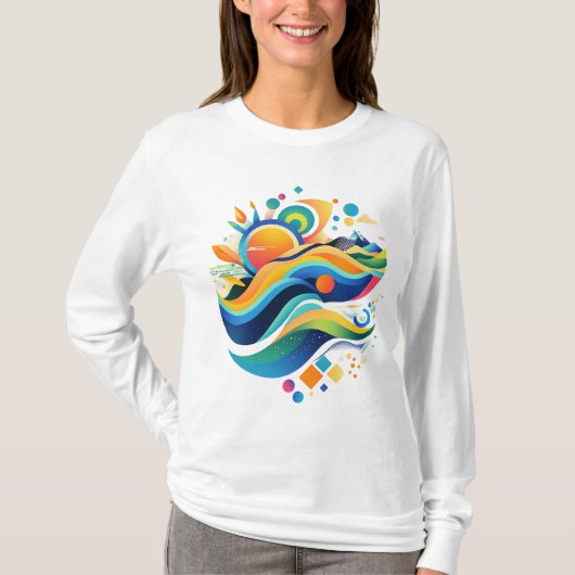 人生の波 Tシャツ (正面)