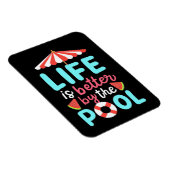 人生の泳ぐ人はプールの方が良い マグネット (右側)