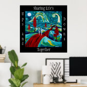 人生の浮き沈みを一緒に分かち合うポスター ポスター (ホームオフィス)