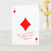 人生の混沌としたバレンタイン、私のダイヤのエースよ カード (黄色い花)