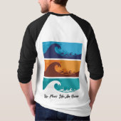 人生の潮流: 流れに身を任せ、波に乗れ Tシャツ (裏面)