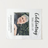 人生の現代的な祝い - 写真付きの葬儀 タペストリー (正面(横))