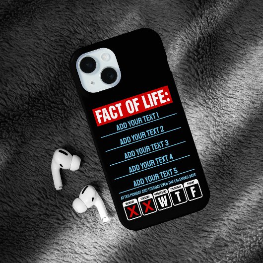 人生の現実カレンダーがWTFユーモアを語る Case-Mate iPhoneケース