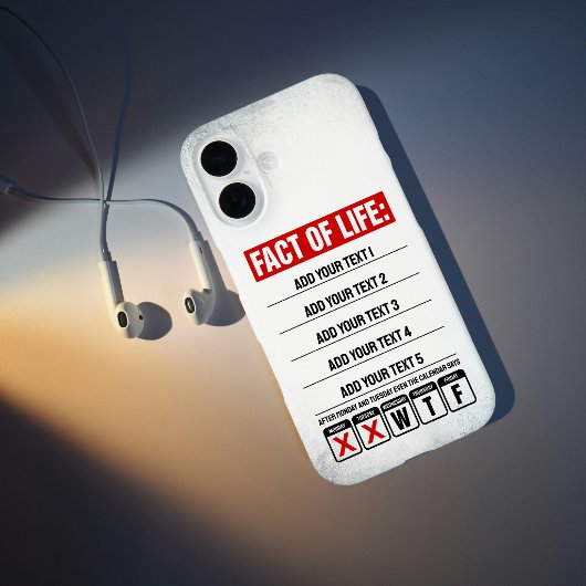 人生の現実カレンダーがWTFユーモアを語る Case-Mate iPhoneケース