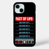 人生の現実カレンダーがWTFユーモアを語る Case-Mate iPhoneケース (裏面)