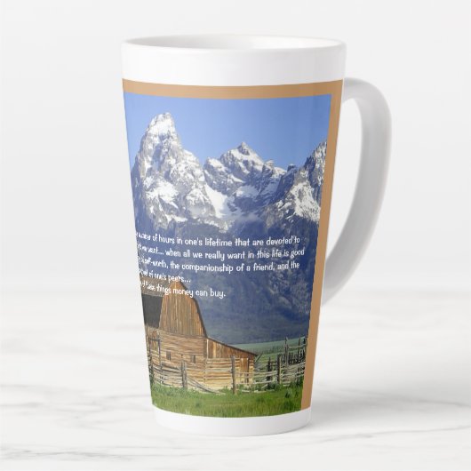 人生の皮肉 カフェラテマグ (右アングル)