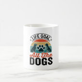 人生の目標は全ての犬 ヴィンテージ犬好きデザイン_1 コーヒーマグカップ (中央)