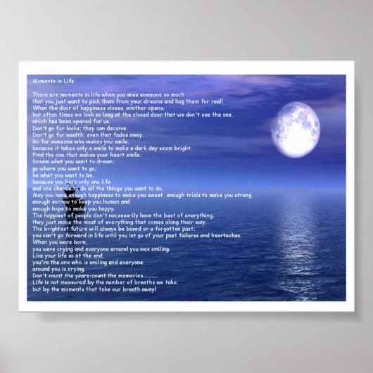 人生の瞬間 ポスター (正面)