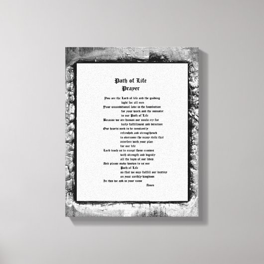 人生の祈りの言葉 キャンバスプリント (正面)