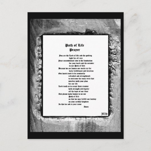 人生の祈りの言葉 ポストカード (正面)