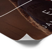 人生の祝いのためのスクリプト葬写真 | ブラック ポスター (角)