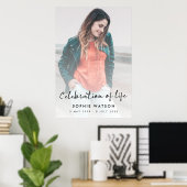 人生の祝いのための葬儀・追悼 現代の写真 ポスター (ホームオフィス)