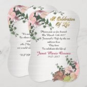 人生の祝いの招待状 花とアイビー 招待状 (正面/裏面)