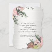 人生の祝いの招待状 花とアイビー 招待状 (裏面)