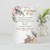 人生の祝いの招待状 花とアイビー 招待状 (スタンド正面)