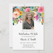 人生の祝いの案内状（写真付き） 招待状 (正面)