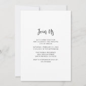 人生の祝い 葬儀写真招待状 招待状 (裏面)