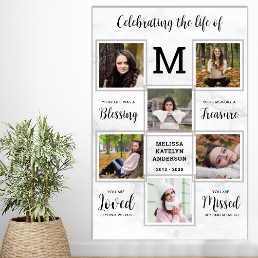 人生の祝祭ユニーク写真メモリアル葬儀ポスター ポスター