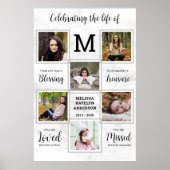 人生の祝祭ユニーク写真メモリアル葬儀 ポスター (正面)
