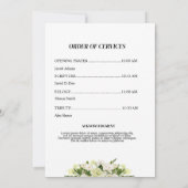 人生の祝祭写真付き葬儀追悼式 招待状 (裏面)