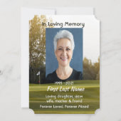 人生の祝祭 ゴルファー ゴルフコース ゴルフ 招待状 (裏面)