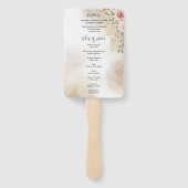 人生の祝祭 ピンクとゴールドの式次第 ハンドファン (裏面)