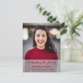 人生の祝祭 フォト シンプルメモリアル 葬儀 ポストカード