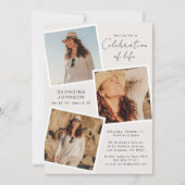 人生の祝祭 生前の思い出写真記念 招待状 (正面)