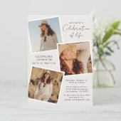 人生の祝祭 生前の思い出写真記念 招待状 (スタンド正面)