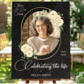 人生の祝祭 生前の思い出 葬儀用エレガントな花の写真 ポスター