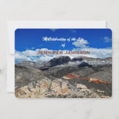 人生の祝祭、砂漠の風景 招待状 (正面)